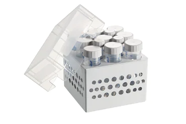 艾本德儲存盒 3 × 3, 可放置 9  個 50  mL 試管和 4  個 15  mL 試管，2  件，高 127  mm，5  英寸，聚丙烯材料，可耐受最低 -86  °C，高溫高壓滅菌，帶蓋子